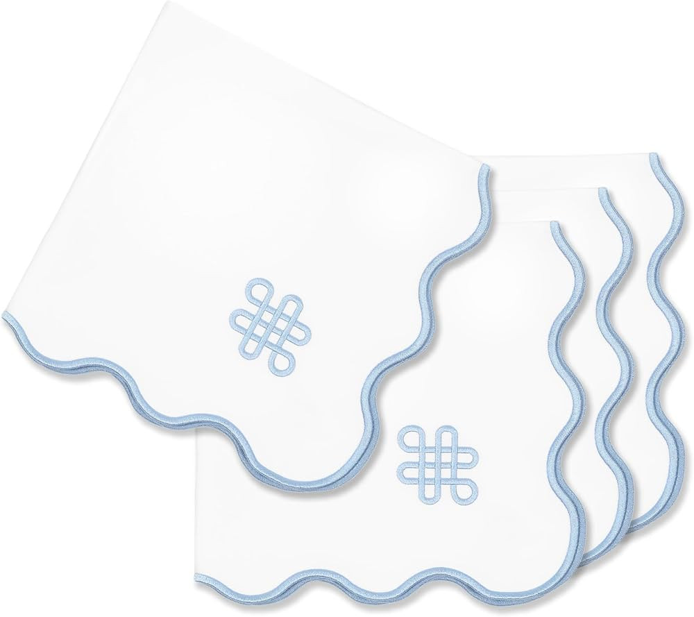 Hofdeco Premium Coastal Patio Indoor Outdoor Napkin Set of 4, 20”x20” Washable Dinner Napkins... | Amazon (US)