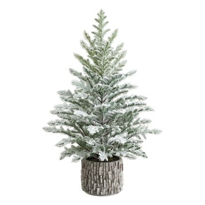 Allstate Floral 26" Snowed Pine Tree in Cement Pot | Scheels Sports