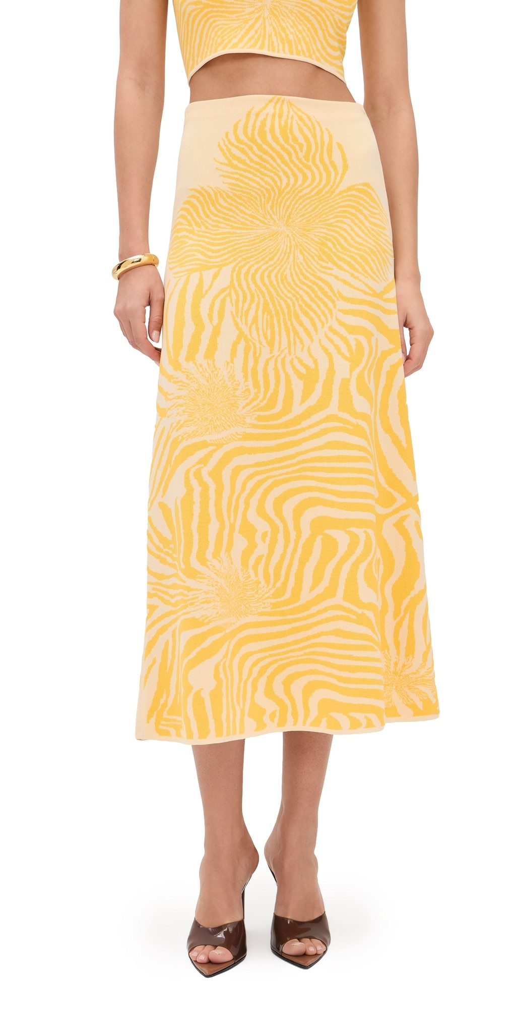 ALEXIS Jazlyn Skirt Yellow Bloom XS | Shopbop