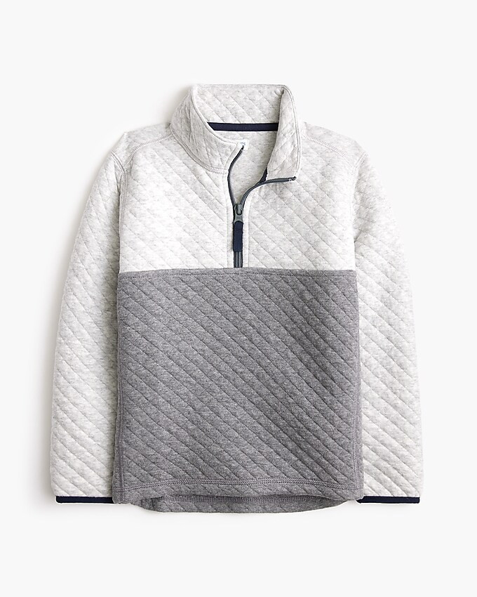 Boys' colorblock quilted quarter-zip | J.Crew Factory