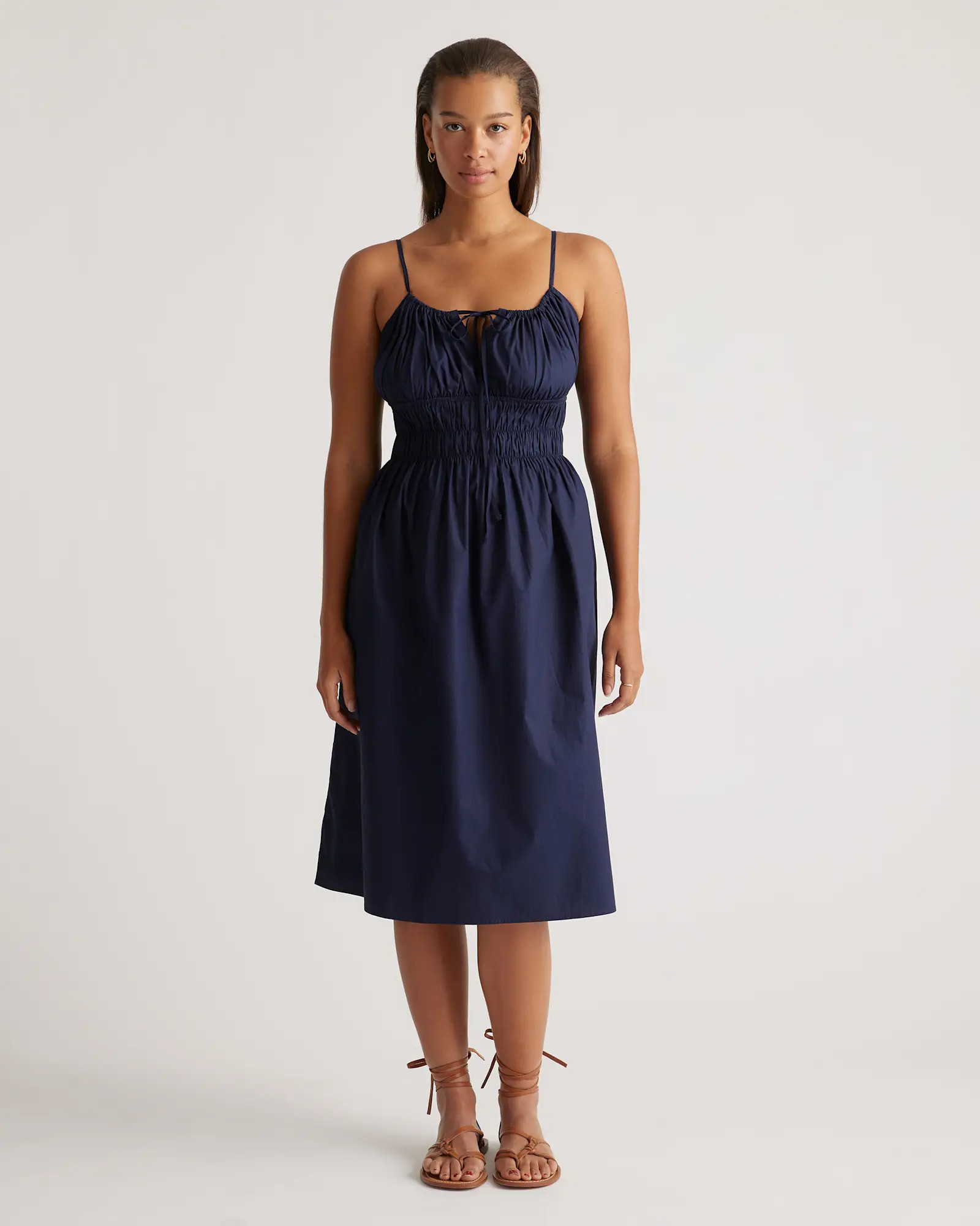100% Organic Cotton Keyhole Midi Dress | Quince