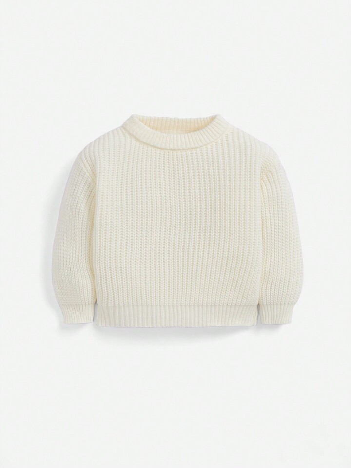 Cozy Cub Baby Girls Ribbed Knit Sweater | SHEIN