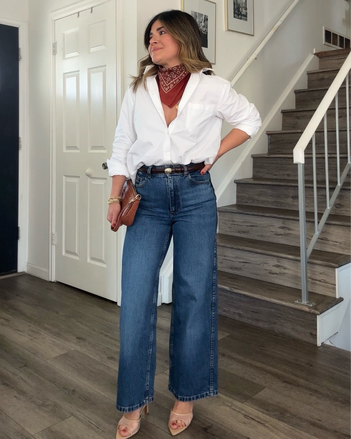 Shirt size small
Jeans size 25

#LTKootd #LTKPetite #LTKWorkwear