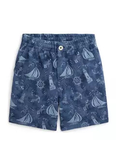 Ralph Lauren Childrenswear Boys 2-7 Nautical Printed Cotton Mesh Shorts | Belk