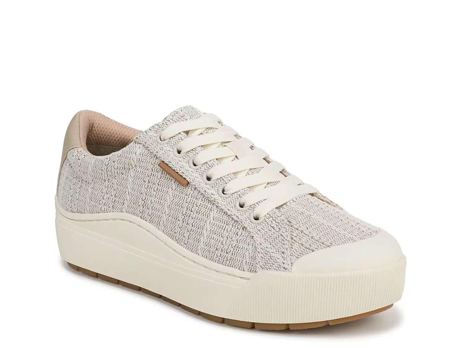 Dr. Scholl's Time Off Platform Sneaker | Women's | Light Gold Fabric | Size 7 | Sneakers | DSW