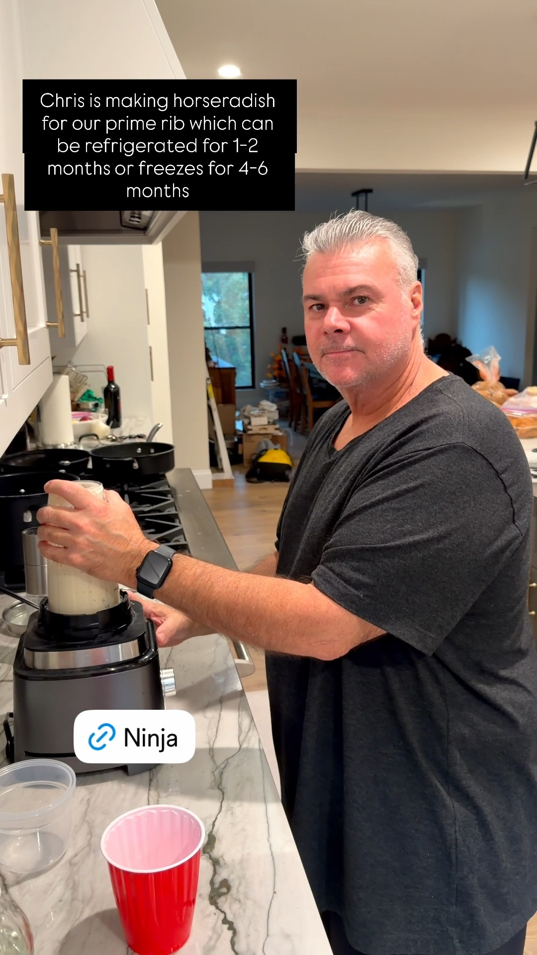 Chris likes to make horseradish from scratch. Cut the horseradish root in small pieces and blend in the ninja.  You can store in the refrigerator for 1-2 months or freeze in large ice cube trays for 4-6 months.  We like to mix with sour cream for prime rib dinner. 

Ninja Deluxe Kitchen System
Food processor
28 quart electric turkey roaster
Recipes

#LTKdayinmylife #LTKstorytime #LTKfoodie