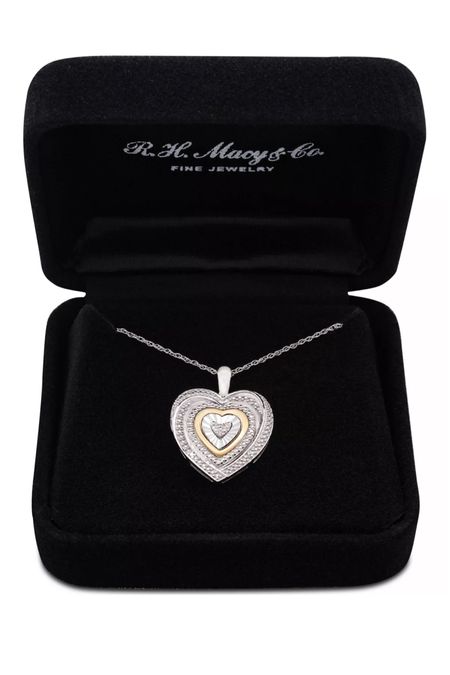 Diamond Accent Two-Tone Heart Pendant Necklace in Sterling Silver and 10k Gold 
Black Friday Price $29.70
(Regularly $200)

#LTKGiftGuide #LTKsalealert #LTKunder100