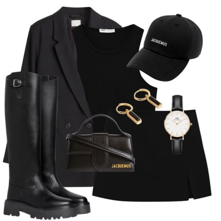 All black 🖤

Blazer, Tank top, skirt with slit, knee-high boots and Jacquemus bag

#LTKSeasonal #LTKitbag #LTKeurope