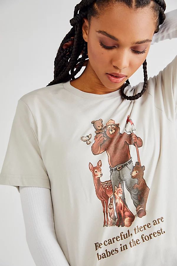 Babes In The Forest Tee by Free People, Dune, XS | Free People (Global - UK&FR Excluded)
