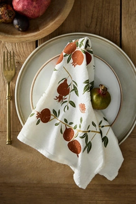 Pomegranates Napkins, Set of 4 | Anthropologie (US)