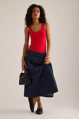 By Anthropologie Ribbed Scoop Tank Top | Anthropologie (UK)