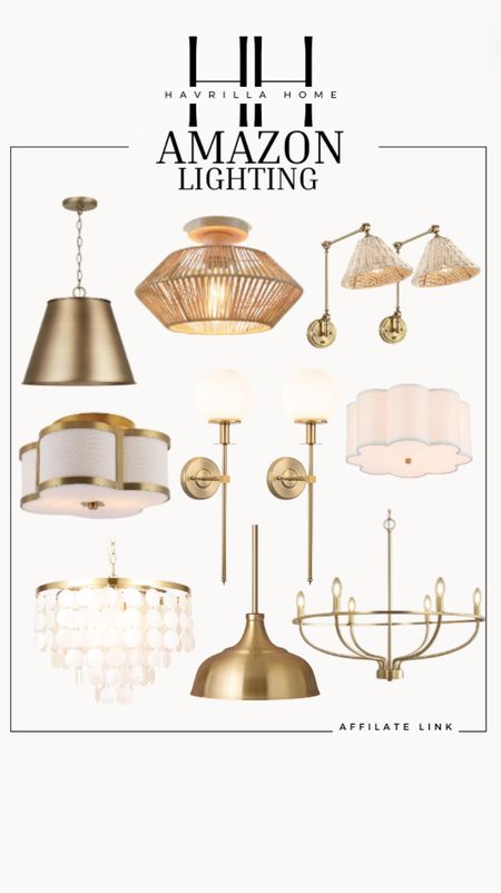 Amazon lighting, gold lighting, Amazon sconces, entryway lights, flush mount lighting, chandeliers, Amazon on sale. Follow @havrillahome on Instagram and Pinterest for more home decor inspiration, diy and affordable finds home decor, living room, bedroom, affordable, walmart, Target new arrivals, winter decor, spring decor, fall finds, studio mcgee x target, hearth and hand, magnolia, holiday decor, dining room decor, living room decor, affordable home decor, amazon, target, weekend deals, sale, on sale, pottery barn, kirklands, faux florals, rugs, furniture, couches, nightstands, end tables, lamps, art, wall art, etsy, pillows, blankets, bedding, throw pillows, look for less, floor mirror, kids decor, kids rooms, nursery decor, bar stools, counter stools, vase, pottery, budget, budget friendly, coffee table, dining chairs, cane, rattan, wood, white wash, amazon home, arch, bass hardware, vintage, new arrivals, back in stock, washable rug, fall decor Follow my shop @havrillahome on the @shop.LTK app to shop this post and get my exclusive app-only content!

#LTKSaleAlert #LTKFindsUnder100 #LTKHome