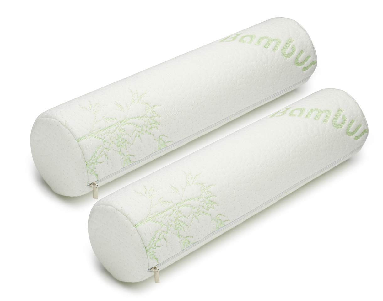 AllSett Health 2 Pack Cervical Neck Roll Memory Foam Pillow, Bolster Pillow, Round Neck Pillows S... | Amazon (US)