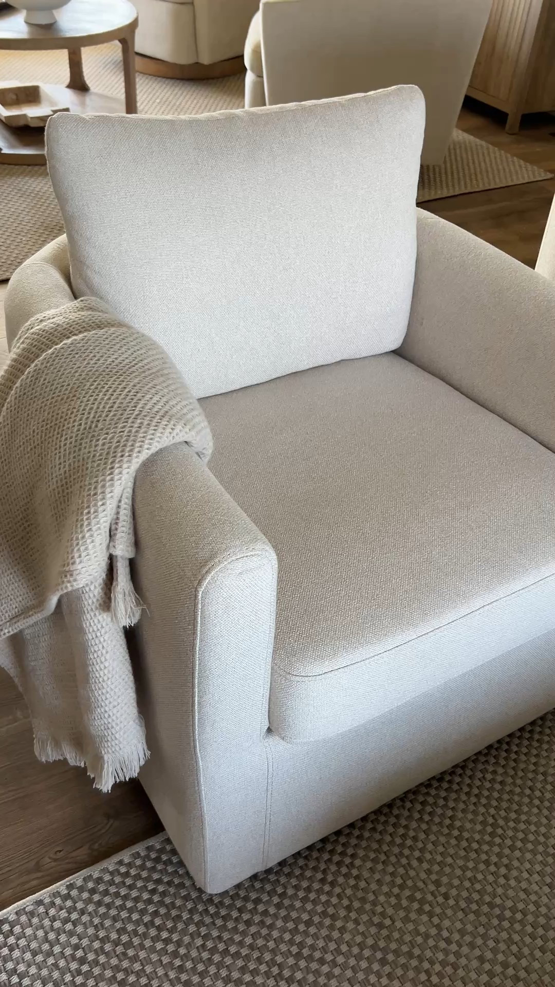 The best designer dupe accent chairs! Looks almost identical to much more expensive PB chairs! Comfortable and amazing quality. These are the beige / linen not white

Accent chair, living room,
Living room chair, area rug,  neutral rug

#LTKSaleAlert #LTKHome