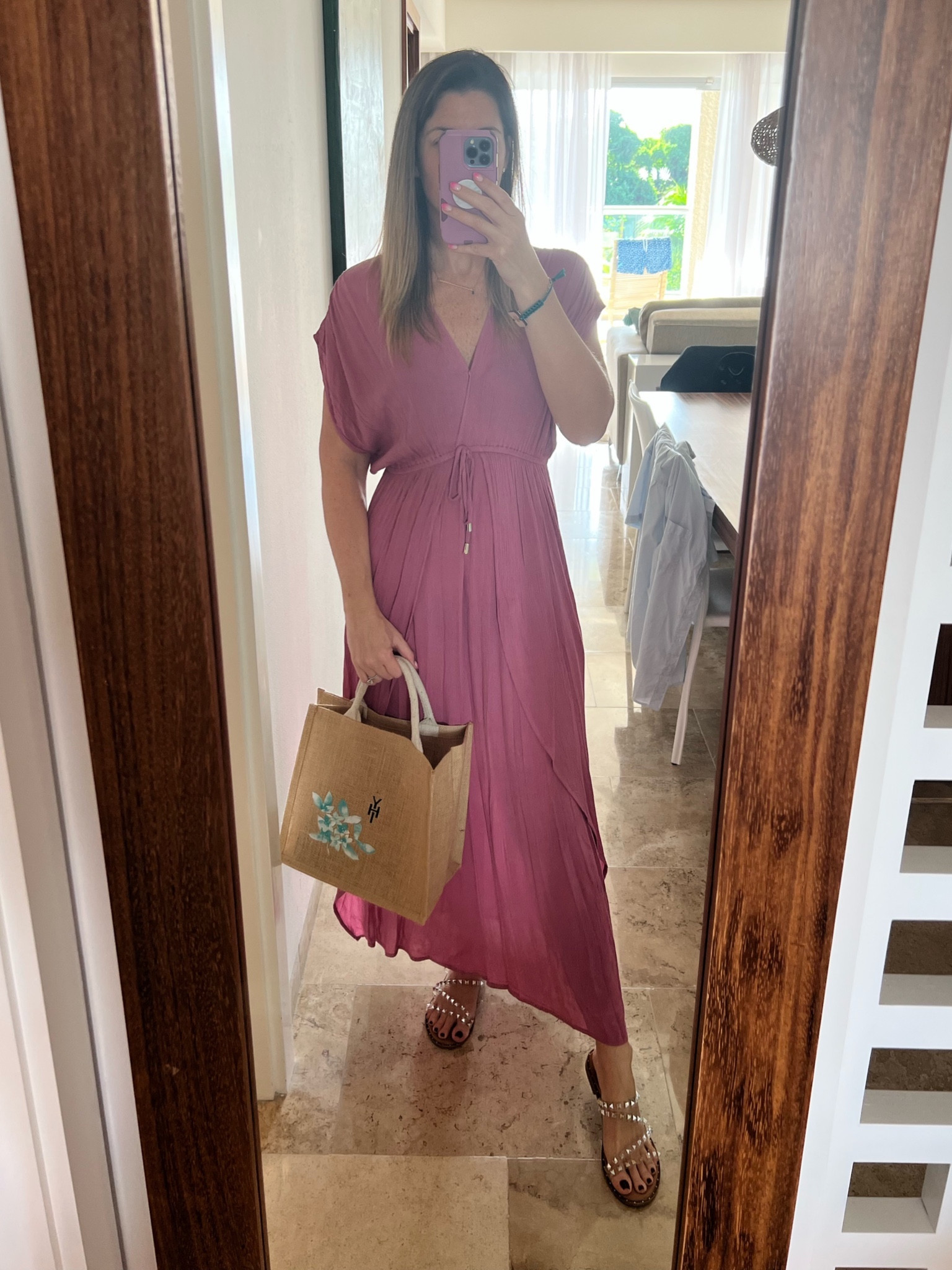 This has become one of my favorite  coverups. It actually provides coverage yet has a glamorous feel with the side slits and drapery. Plus this dusty rose color is 🙌🏼

Runs TTS. Wearing a size medium. 

Comes in 4 colors. One shade is 50% off!

#LTKswim #LTKsalealert #LTKSeasonal