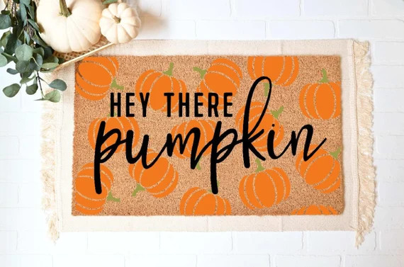 Hey There Pumpkin Doormat Fall Welcome Mat Fall Decor Funny | Etsy | Etsy (US)