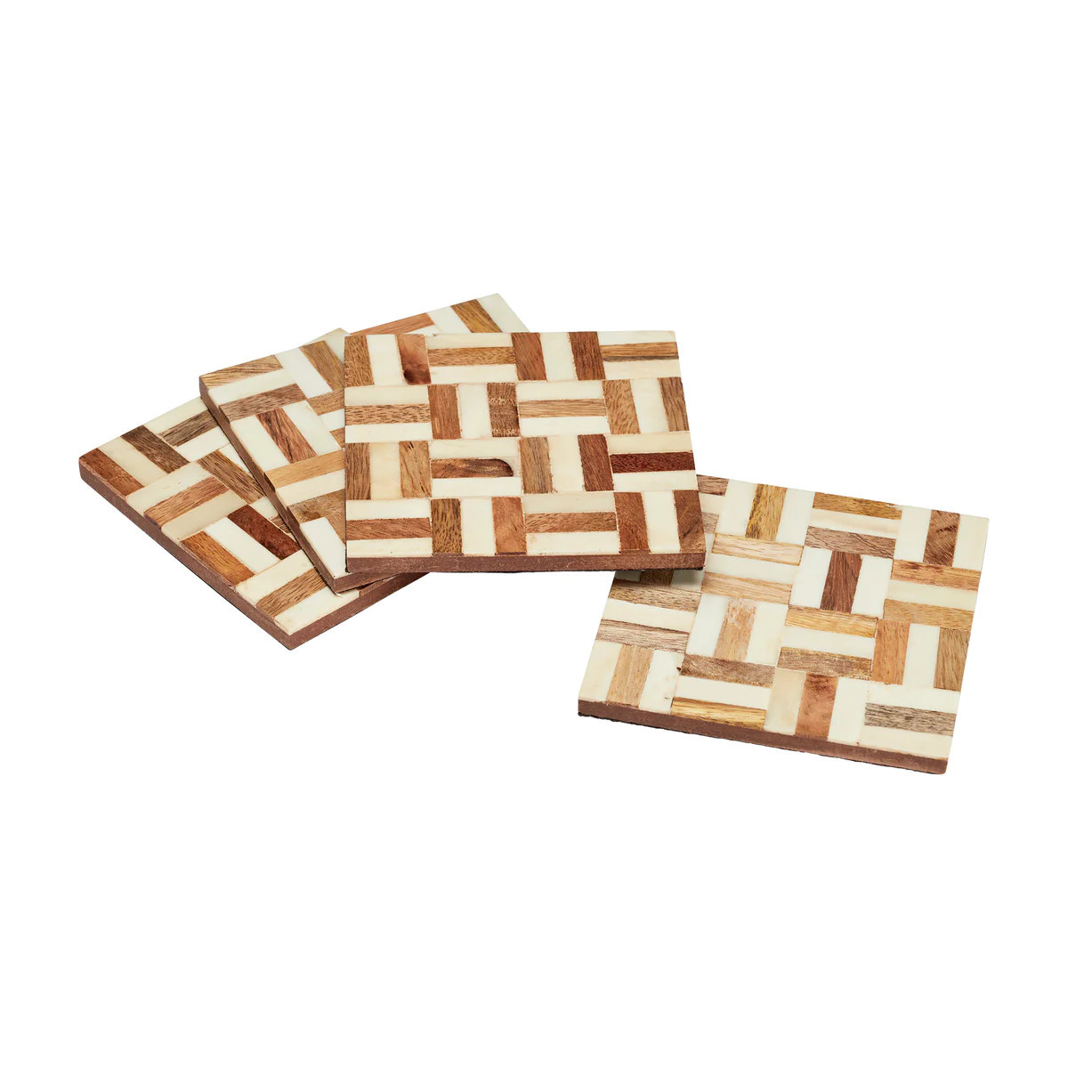 Versailles Parquetry Coasters, Set of 4 | Amanda Lindroth