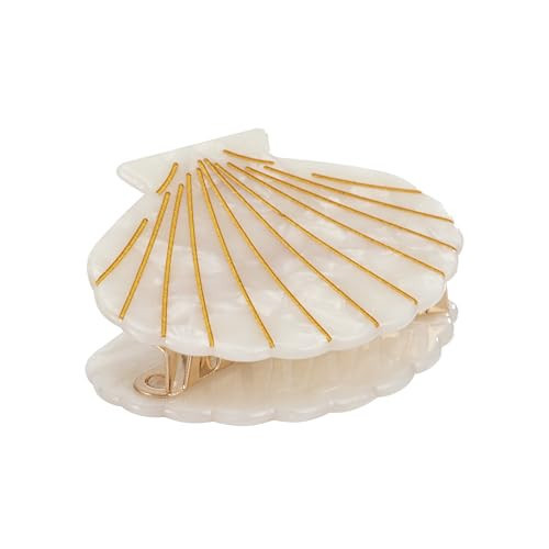 Shell Jaw Clip Hair Claw Clip Clamps for Women Acetate Ocean Hair Clips Beach Marble Pattern Hair Claw clips for Thick & Thin Hair Hair Accessories Styling Hairdressing (Seashells) | Amazon (US)