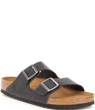 Birkenstock Men's Arizona Oiled Leather Soft Footbed Slip-On Sandals | Dillard's | Dillard's