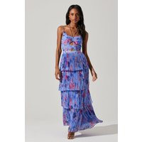 ASTR the Label | Daytona Pleated Floral Maxi Dress in Periwinkle pink | Size M | ASTR The Label (US)