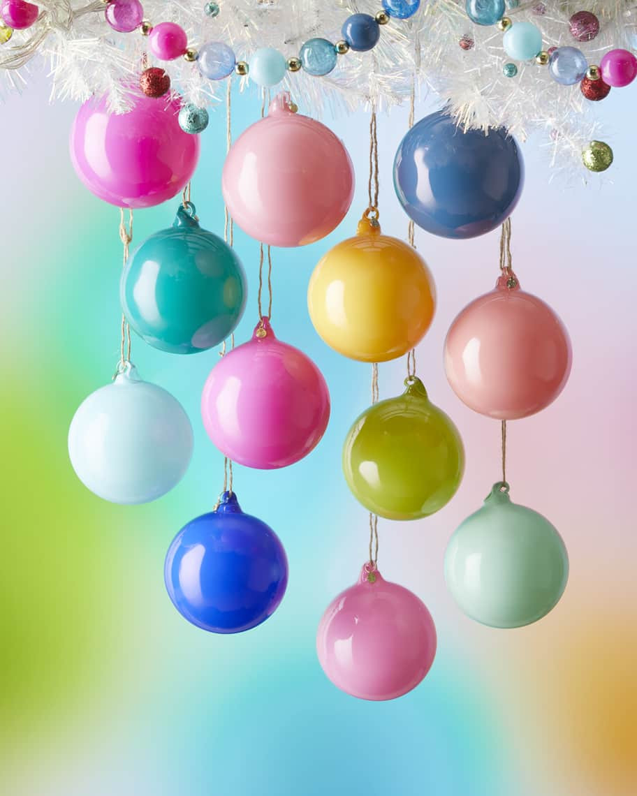 Glitterville 4" Sugar Plum Ball Ornaments, Set of 12 | Neiman Marcus