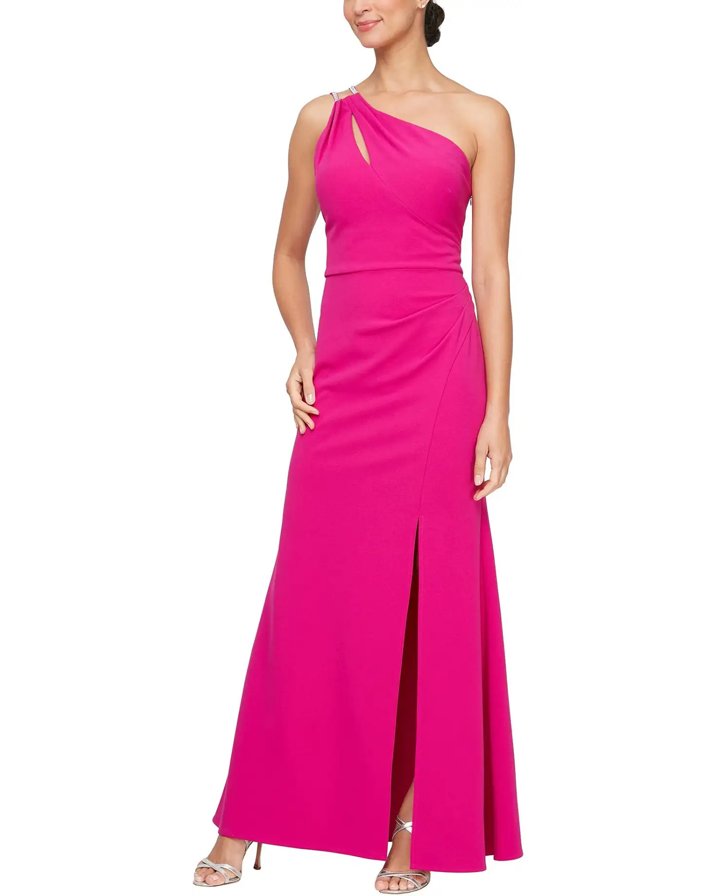 Customers Who Bought This Item Also BoughtBetsy & Adam - Long Foil One Shoulder Dress with Cutout... | Zappos