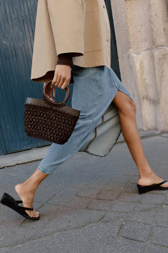 MINI RAFFIA TOTE BAG | Zara UK