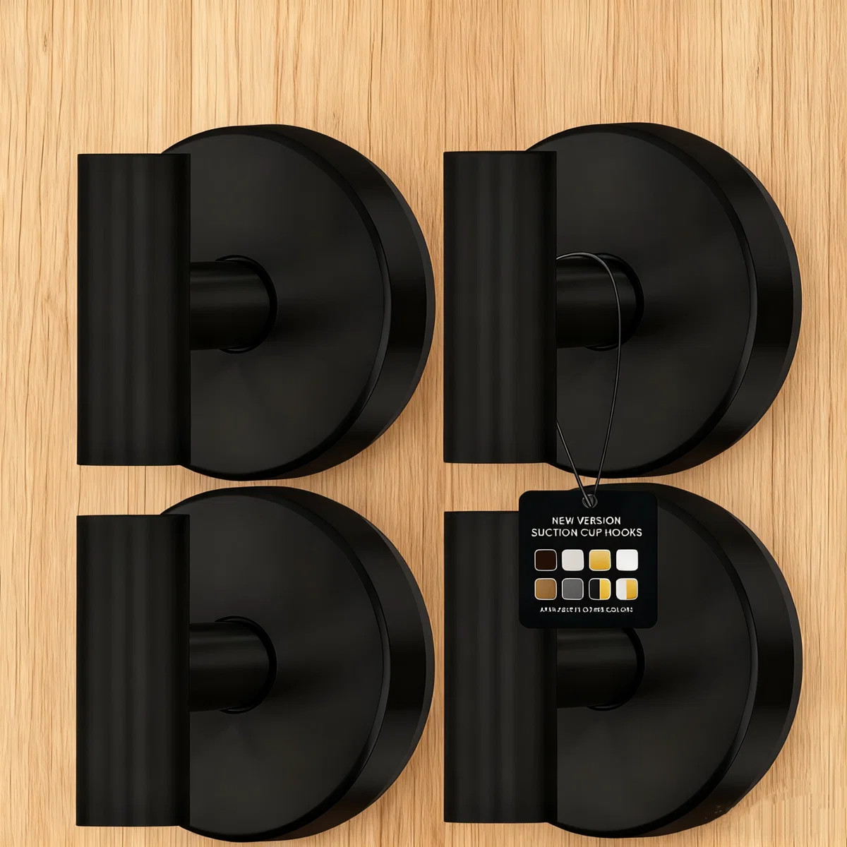 4 Pack Heavy Duty Suction Cup Hooks For Shower, No Drill Bathroom Towel Hooks For Glass Mirror Ti... | Wayfair North America