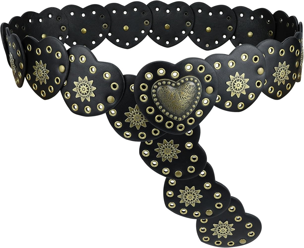 Brown Womens Belts Western Belts for Cowgirl Cowboy Western Country Belts for Dress Boho Wide Wai... | Amazon (US)