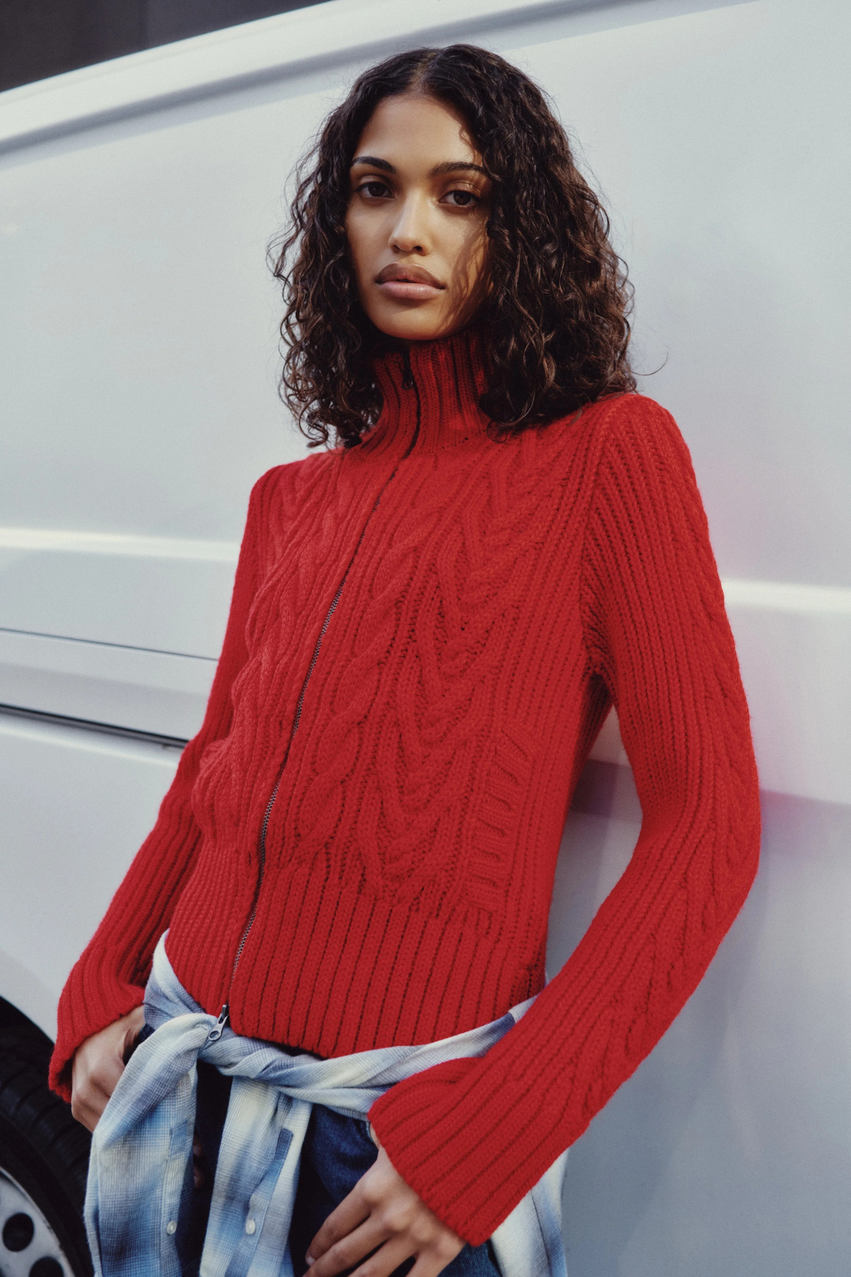 Women's Cable Zip Sweater | Kotn