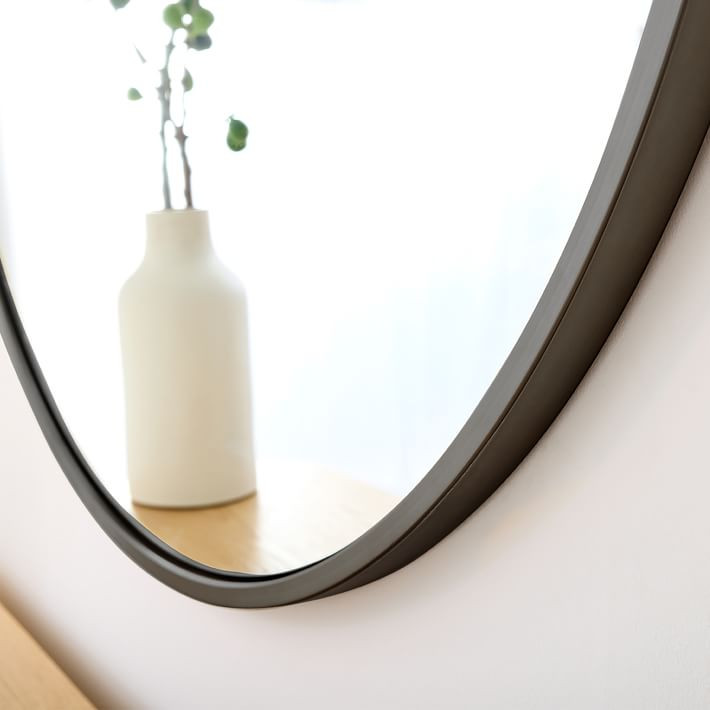 Metal Frame Oversized Round Mirror - 48" | West Elm (US)