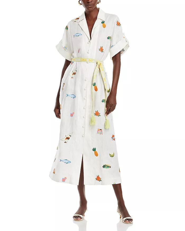 Blue Marlin Linen Embroidered Maxi Dress | Bloomingdale's (US)