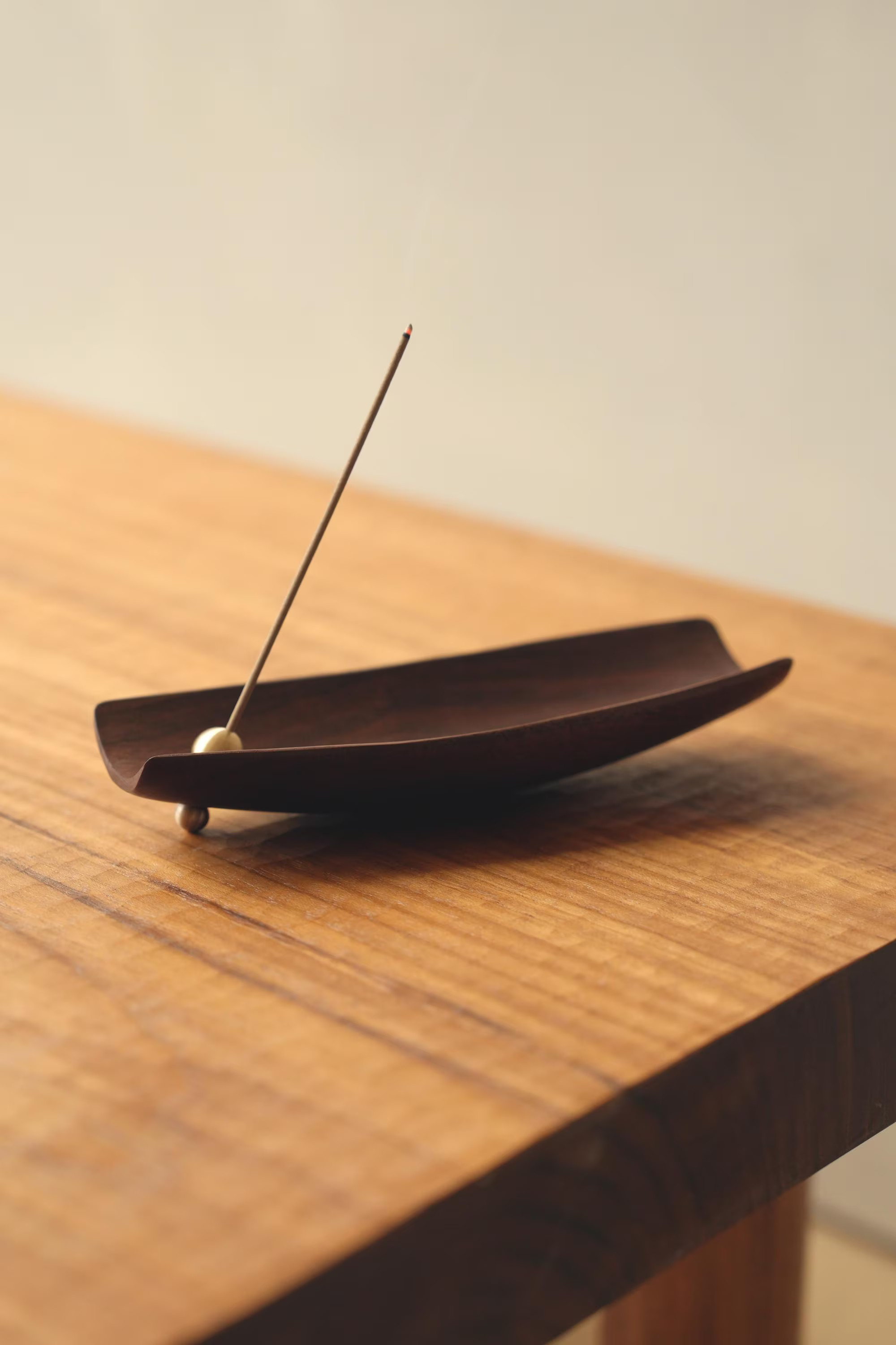 Walnut Wood Incense Holder, Brass Accents, Japanese Style Boat Burner | Etsy (Global)
