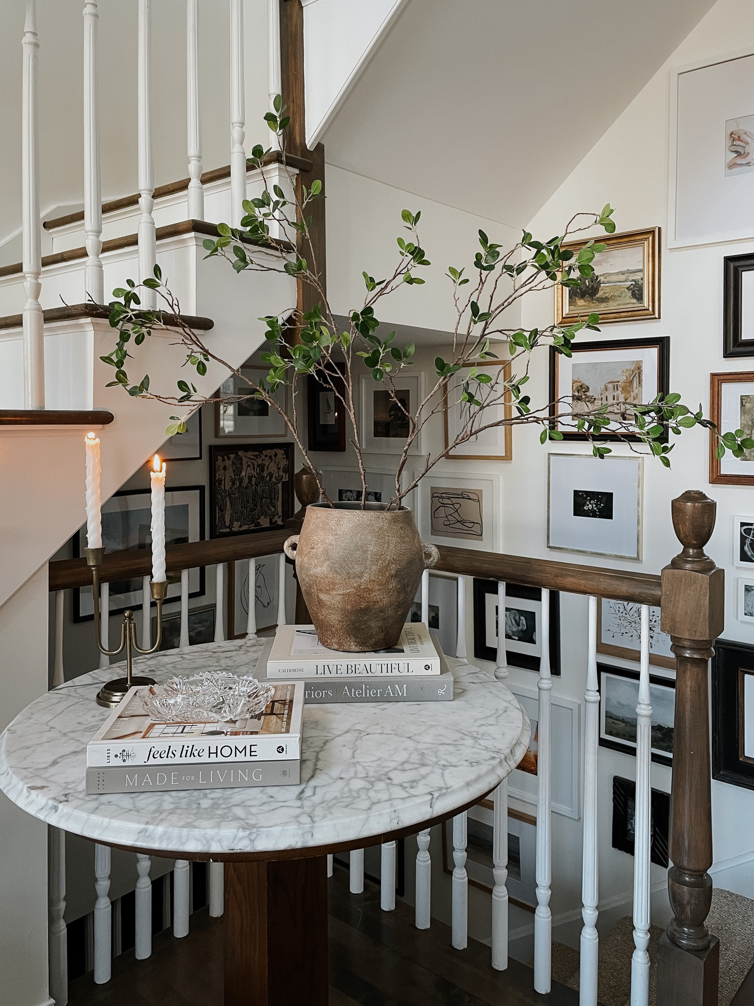 Entry table styling. Coffee table books. Faux stems. Home decor. 

#LTKhome