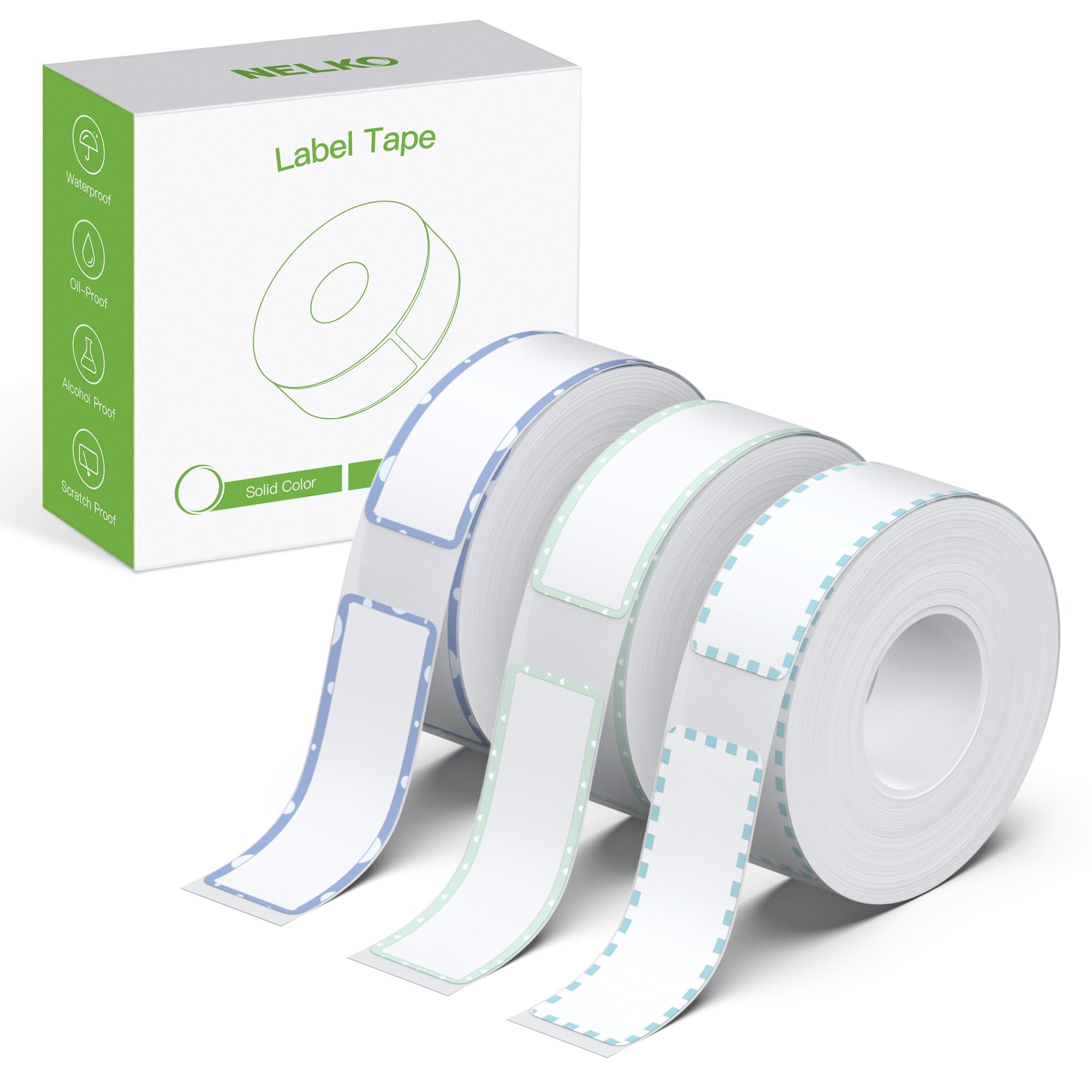 NELKO P21 Genuine Adhesive Pattern with Border Label Paper 14x40mm (0.55inchesx1.57inches) 180 La... | Amazon (US)