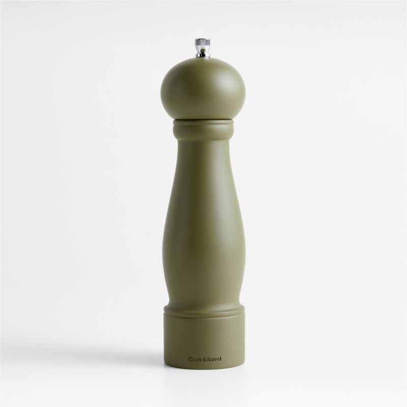 Marin Desert Green Wood Salt Mill + Reviews | Crate & Barrel | Crate & Barrel