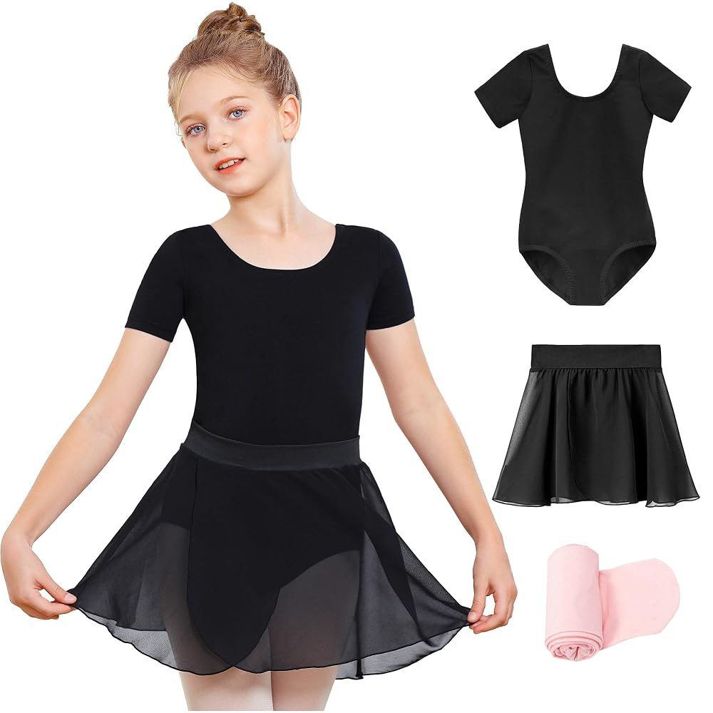 Stelle Girls Ballet Leotards Toddler Dance Outfit Combo with Pull on Skirt and Tights (Toddler/Li... | Amazon (US)