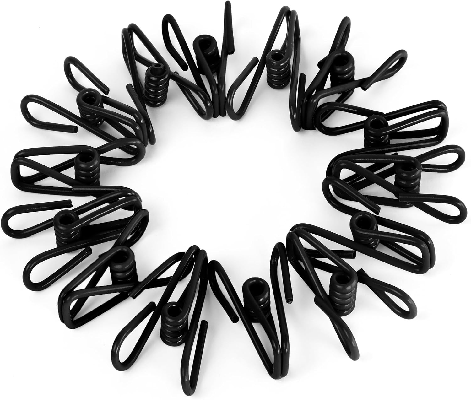 30 Pack Black Chip Bag Clips for Food - PVC 2 Inch Coated Sealer for Sealing Food - Paper Holder, Clothesline Clip for Laundry Hanging, Kitchen Bags, Multipurpose Clothes Pins | Amazon (US)