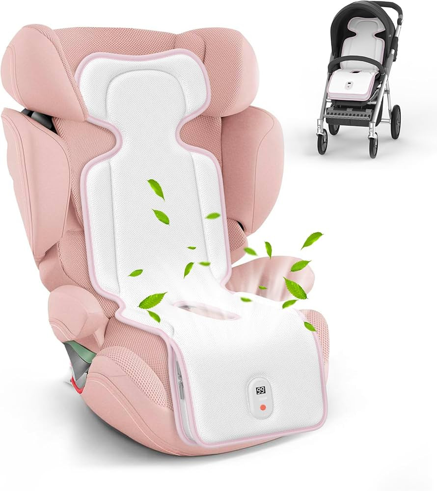 Baby Stroller Cooling Pad,Car Seat Cooler with 2 Built-in Blower Fan| 10h maxRuntime & 10000mAh B... | Amazon (US)