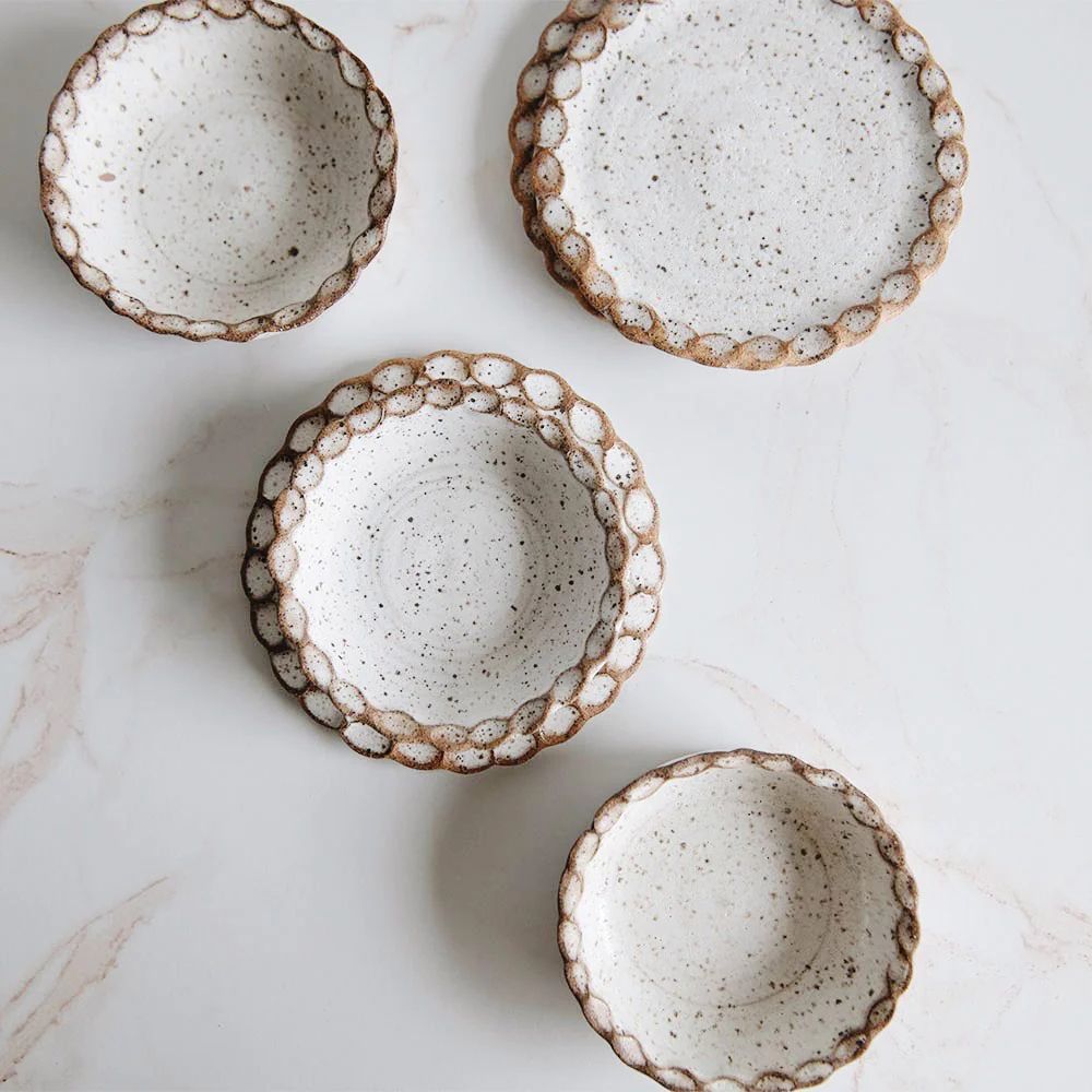 Ceramic Scalloped Dish - Light | Roan Iris