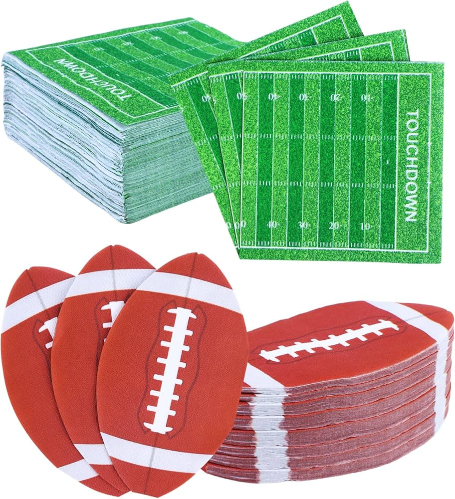 400Pack Football Party Napkins Football Shape Paper Napkins Disposable Football Napkins Football ... | Amazon (US)