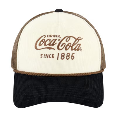 Coca Cola Adult Corduroy Snapback Trucker Hat | Target