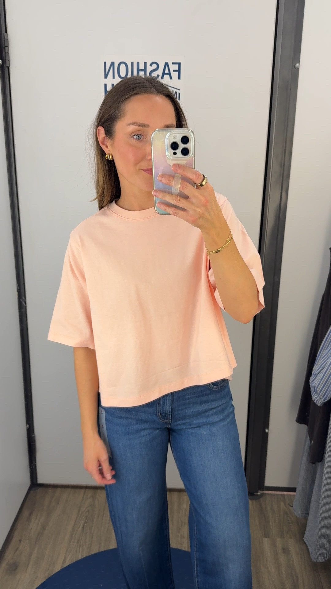 This cute trapeze tee is on sale for 60% off today! Wearing a size small. ￼