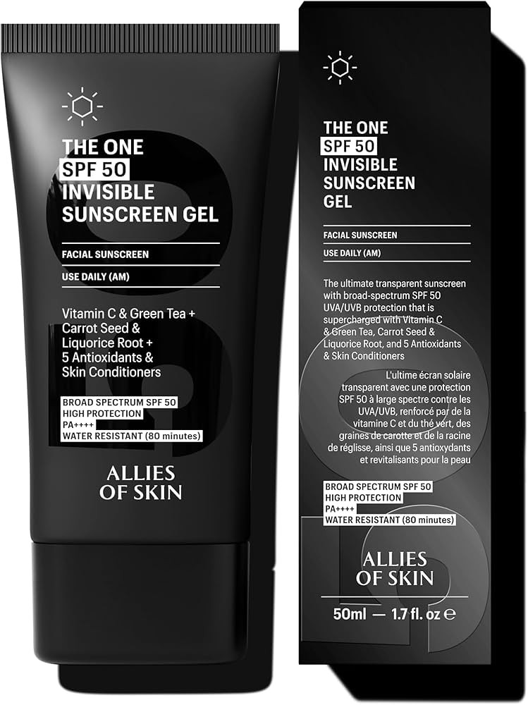 Allies of Skin Daily Face Sunscreen SPF 50 | Zero White Cast Lightweight Gel Formula | Dermatolog... | Amazon (US)