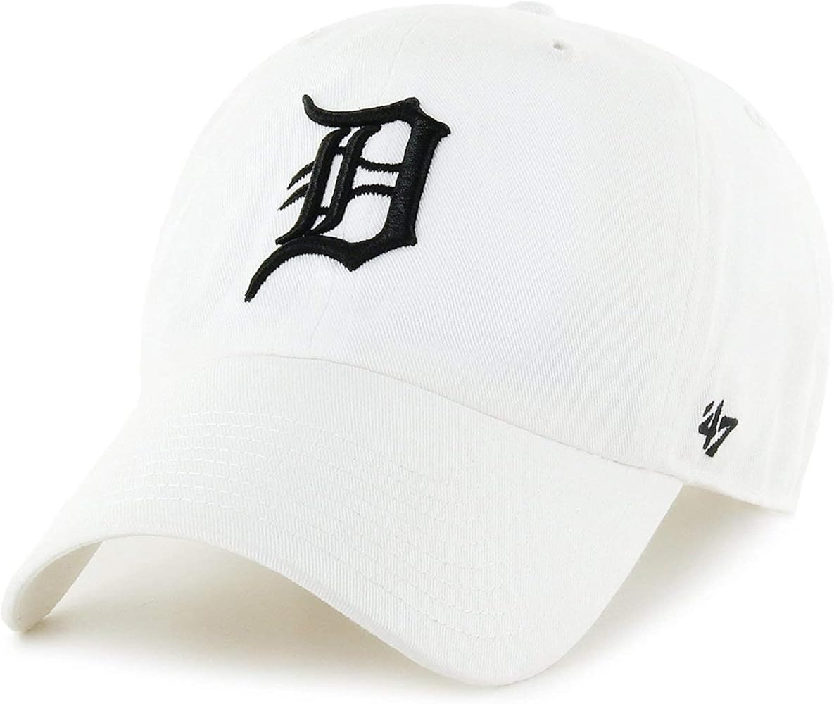 '47 MLB White/White Primary Logo Clean Up Adjustable Strap Hat Cap, Adult One Size Fits All | Amazon (US)