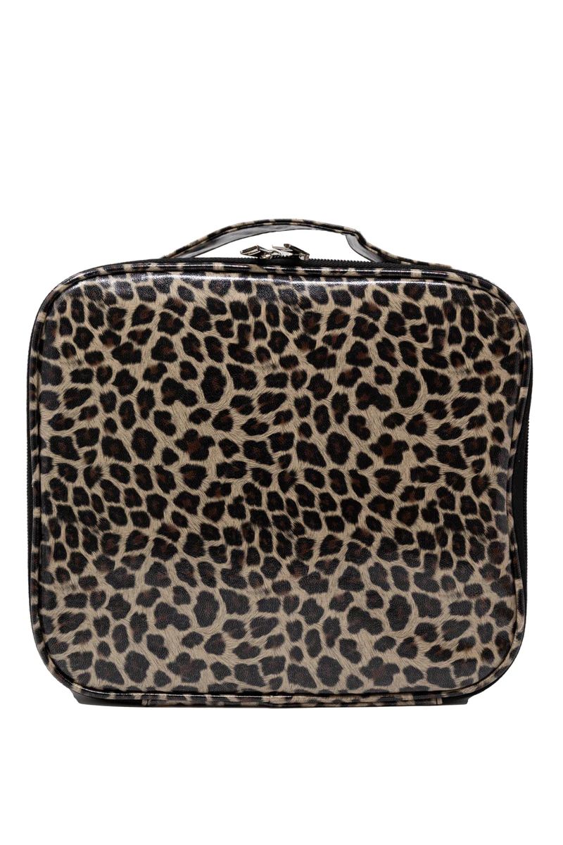 No Time To Spare Animal Print Makeup Bag DOORBUSTER | The Pink Lily Boutique