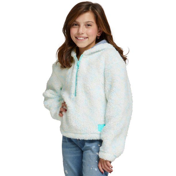 JUSTICE Girls Long Sleeve Sherpa Jacket, Sizes XS(5/6)-XL(16/18) - Walmart.com | Walmart (US)