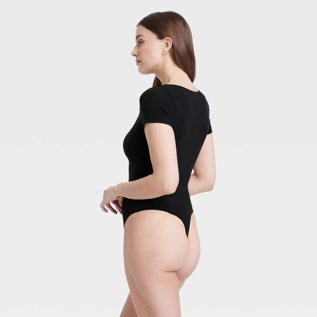 Women's Luxe Stretch Square Neck Thong Bodysuit - Auden™ | Target