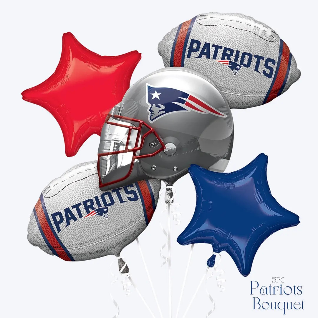 New England Patriots Balloon Bouquet: Licensed Football Helmet & Star Balloons / new shipment exp... | Etsy (US)