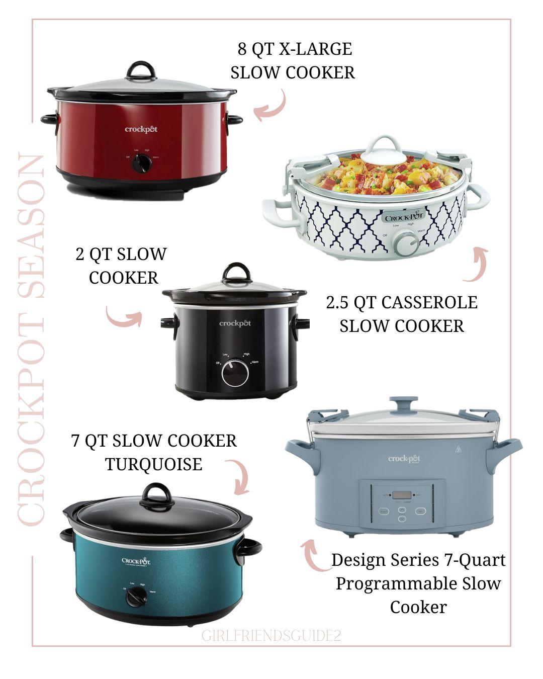 Crockpot and slow cooker season is here!  Perfect for soups, stews, and all kinds of meals, parties and tailgating.  From xlarge to dip size, manual and programmable.  
#crockpot #slowcooker  

 #LTKmomlife #LTKfoodie #LTKHome